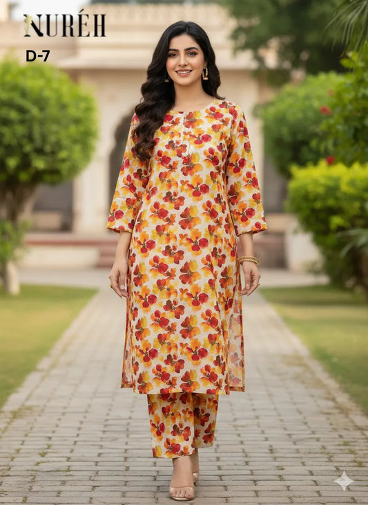 NUREH BY RIAZ ARTS PRINTED LAWN SUITS UNSTITCHED 2 PIECE D-7 - SUMMER COLLECTION  | ✅ 100% Original