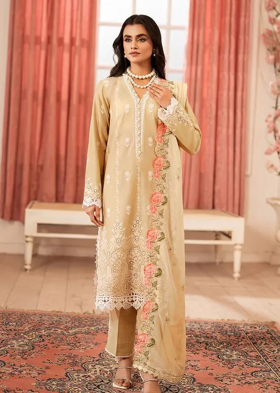 RAJBARI NISSA CHIKANKARI EDITION S/S 25' EMBROIDERED LAWN'25 D-10 | ✅ 100% Original