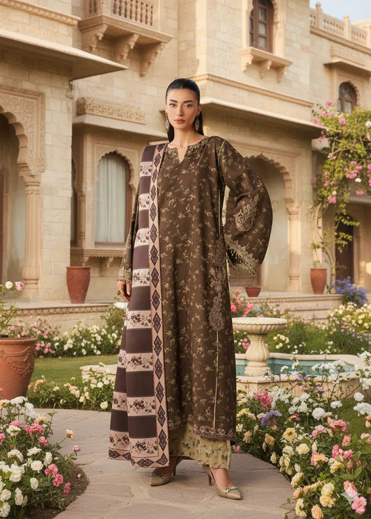 IZNIK KHADDAR DIGITAL PRINTED SUIT 3 PIECE UNSTITCHED D8