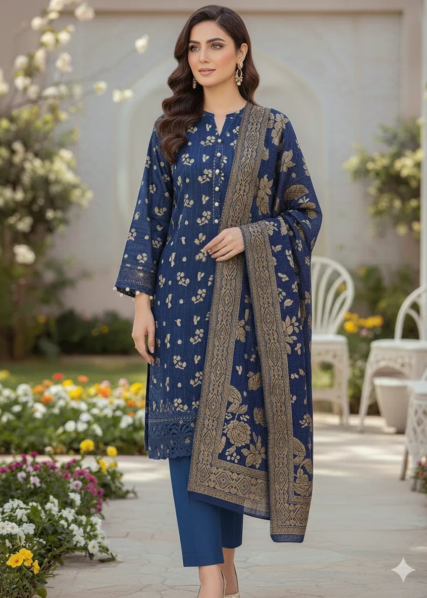 PERSIAN WOOL WINTER 3PC SUIT WITH PALACHI SHWAL LLD-01