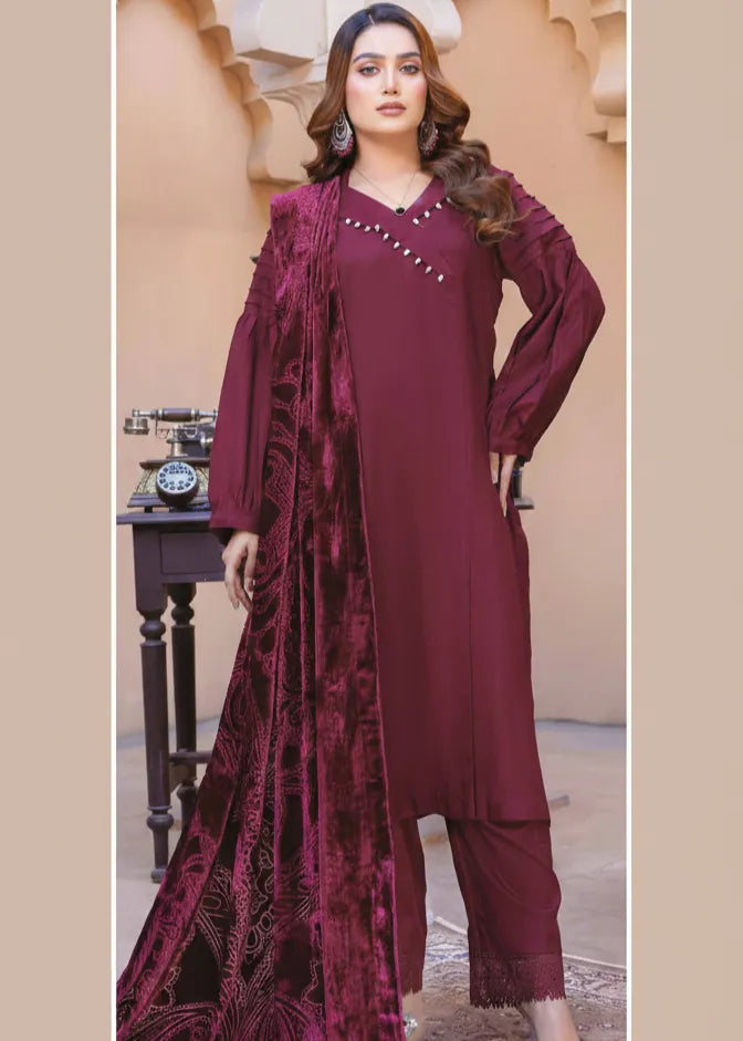 MAKHMAL BY RIAZ ART WINTER COLLECTION D-03 | ✅ 100% Original