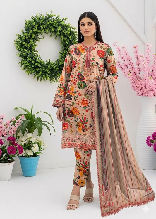 IZNIK PRINTED SUIT 3PC D#333B