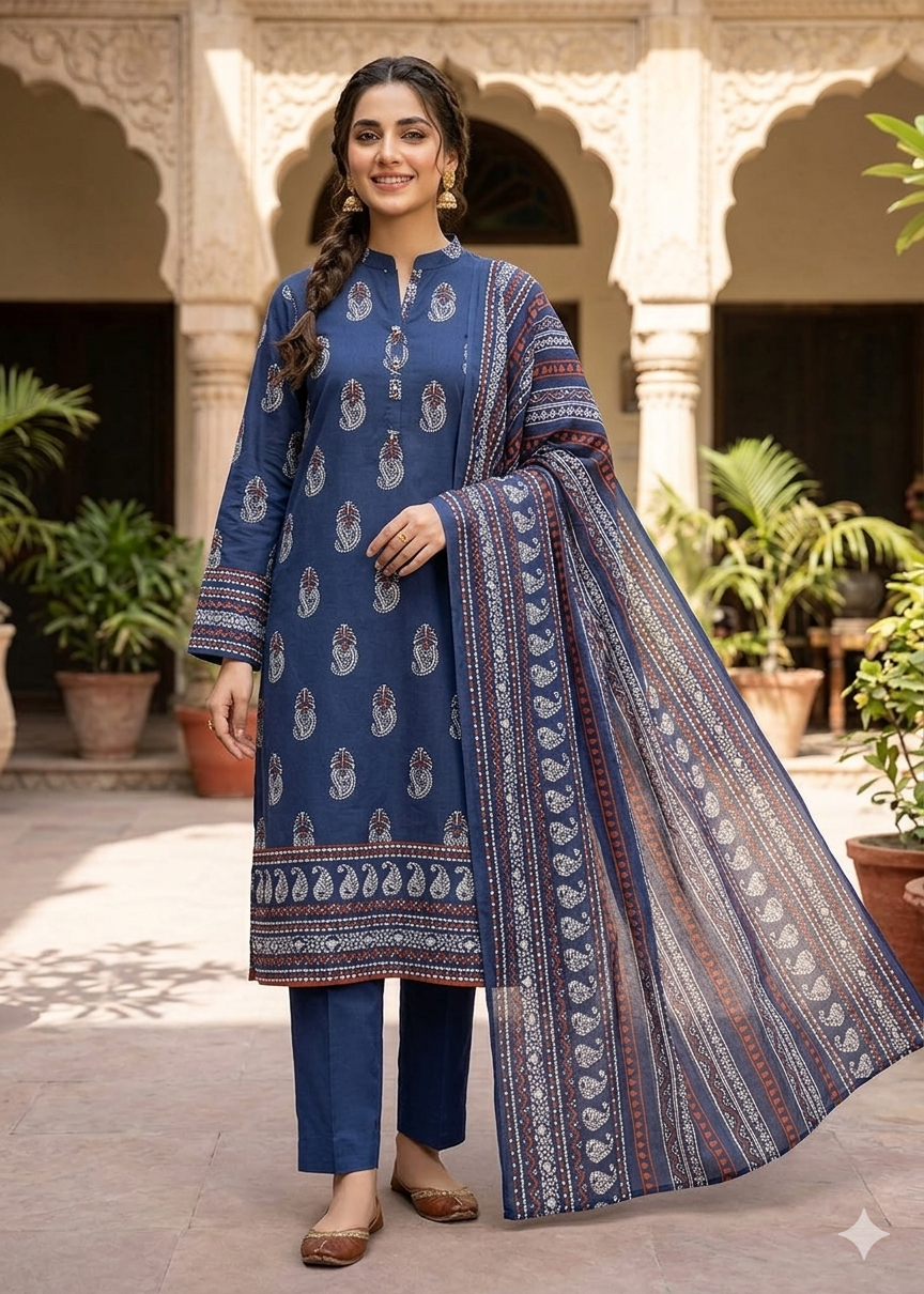 ZESH PREMIUM LAWN 3 PCS D-26