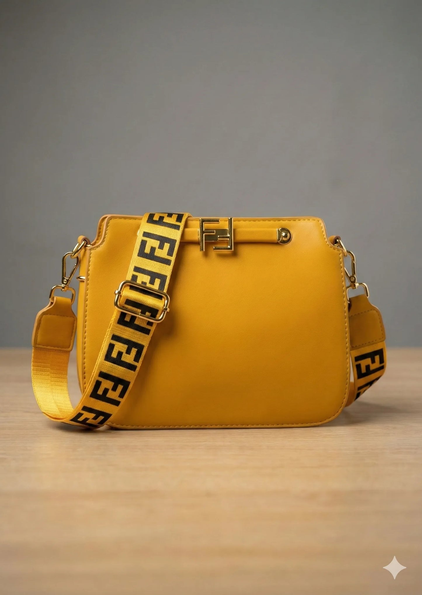 FENDI CROSSBODY SHOULDER BAG FOR WOMAN YELLOW COLOR