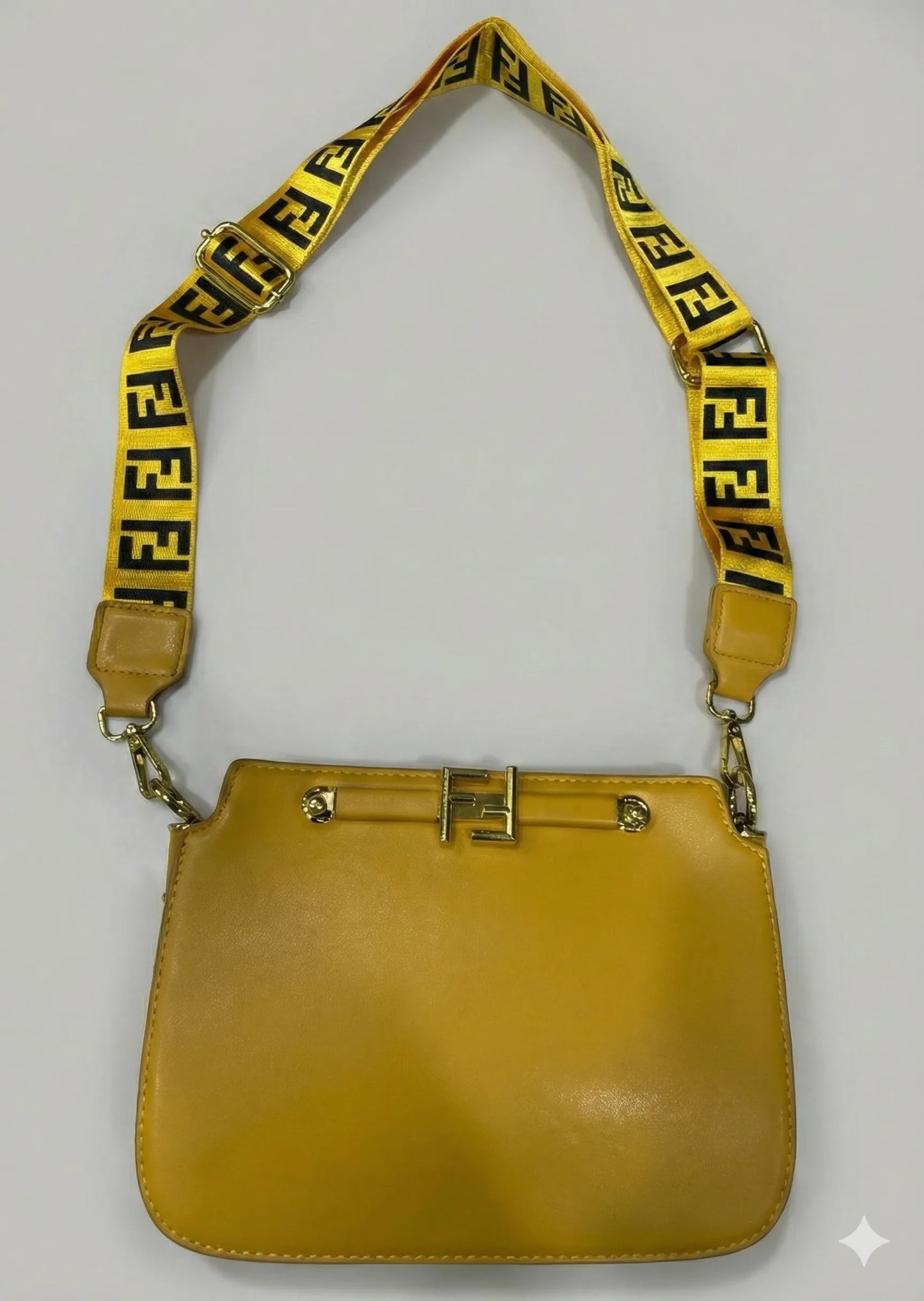 FENDI CROSSBODY SHOULDER BAG FOR WOMAN YELLOW COLOR