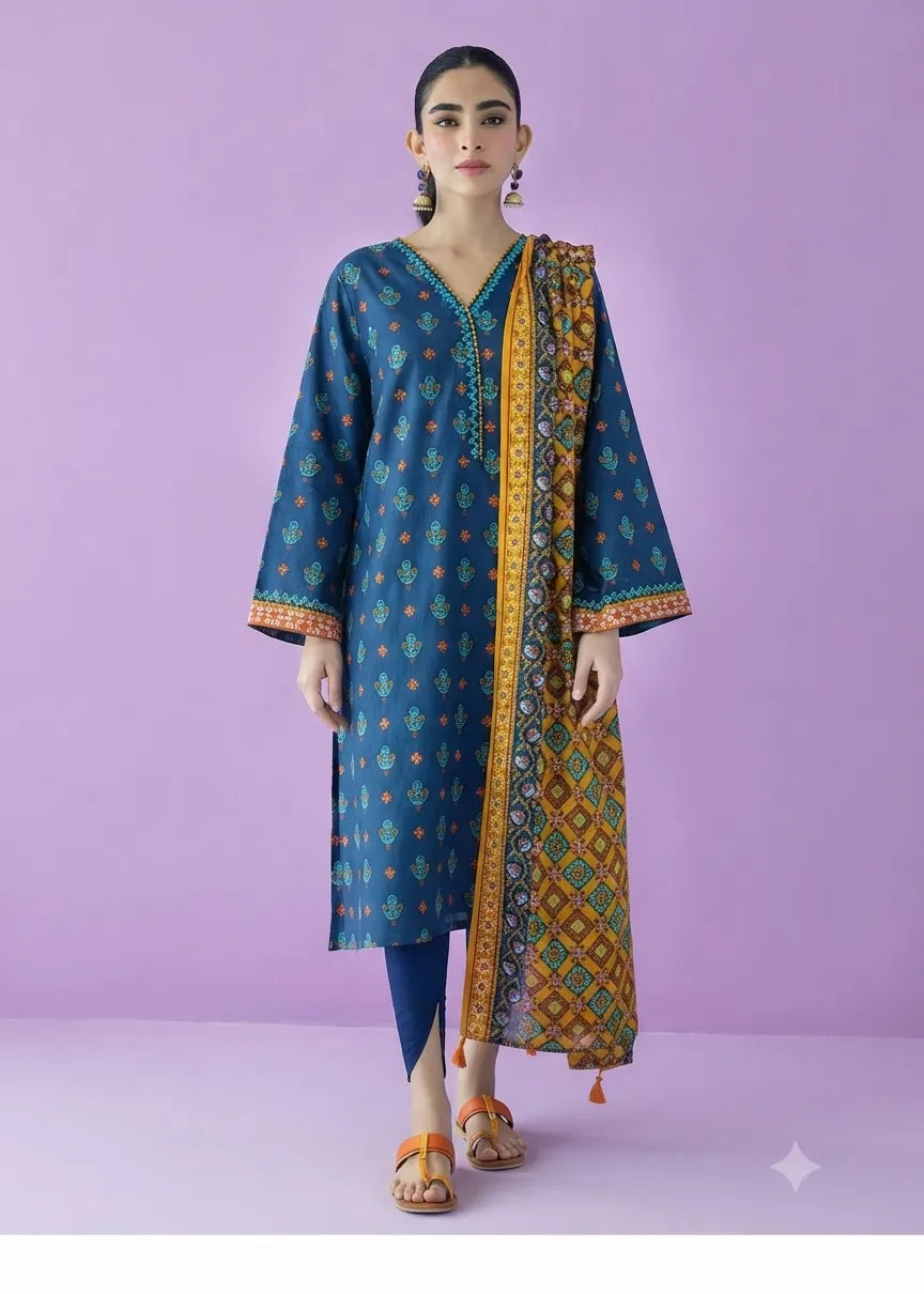 ORIENT BASIC LAWN COLLECTION 3 PIECE VOL 6 UNSTITCHED