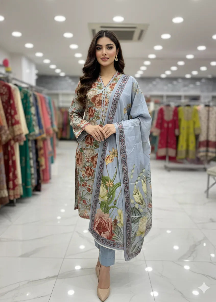 PRINTED MARINA SUIT 3PC PD-04