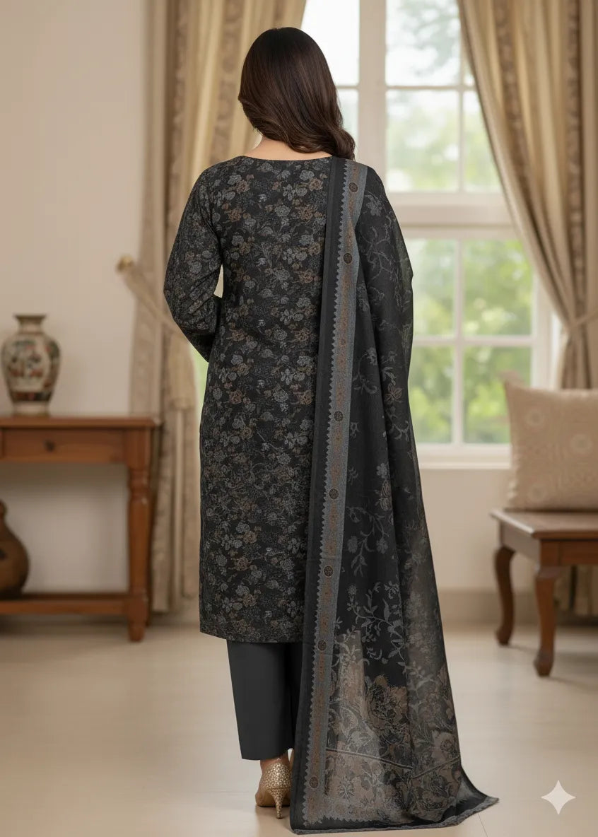 PERSIAN WOOL WINTER PRINTED 3PC SUIT (Block Color Nw)