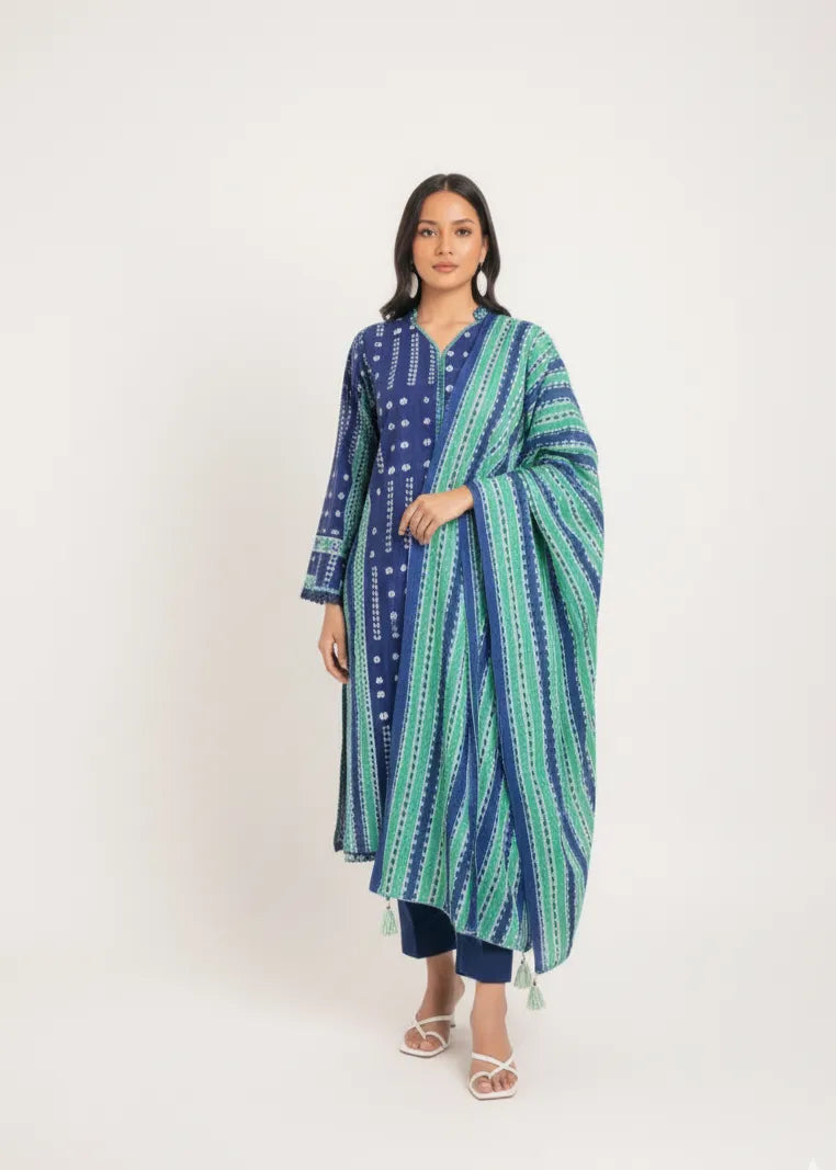 ALKARAM STUDIO KHADDAR 3 PIECE UNSTITCHED D3 16