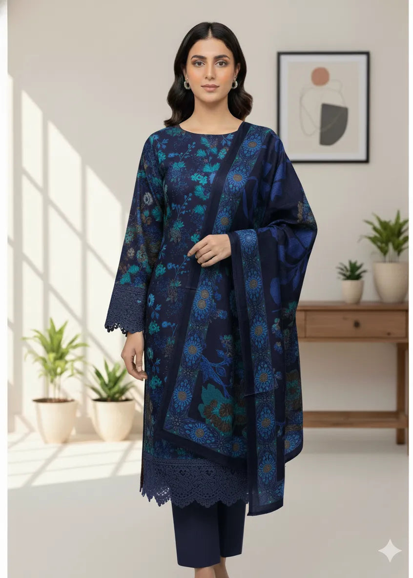 PERSIAN PALACHI WOOL WINTER 3PC SUIT WITH PALACHI SHWAL LPW-03