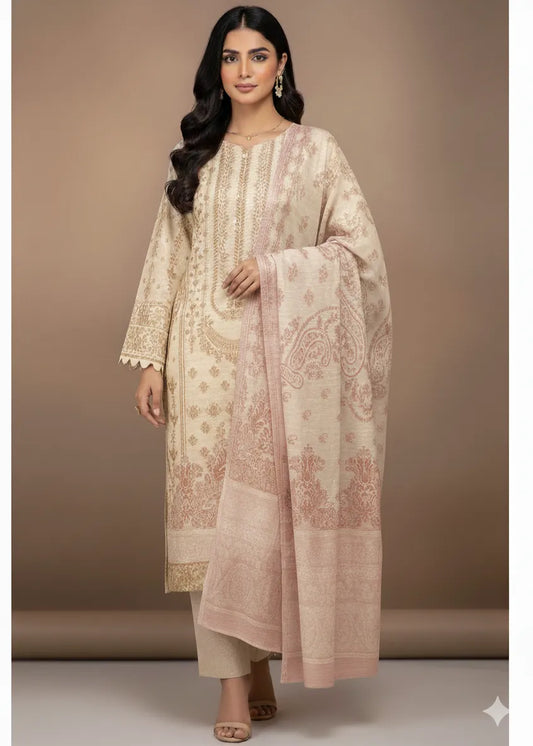 PERSIAN PALACHI WOOL WINTER 3PC SUIT WITH PALACHI SHWAL EBD-1