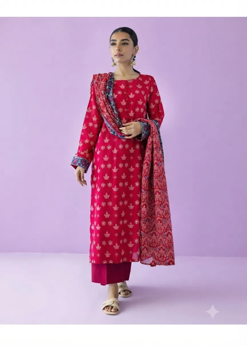 ORIENT BASIC LAWN COLLECTION 3 PIECE VOL 6 UNSTITCHED