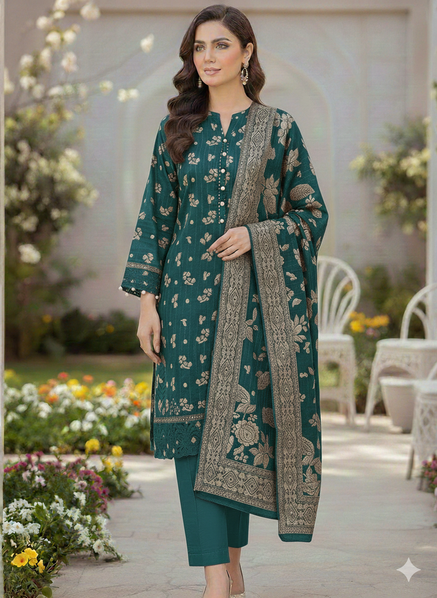 PERSIAN WOOL WINTER 3PC SUIT WITH PALACHI SHWAL LLD-05