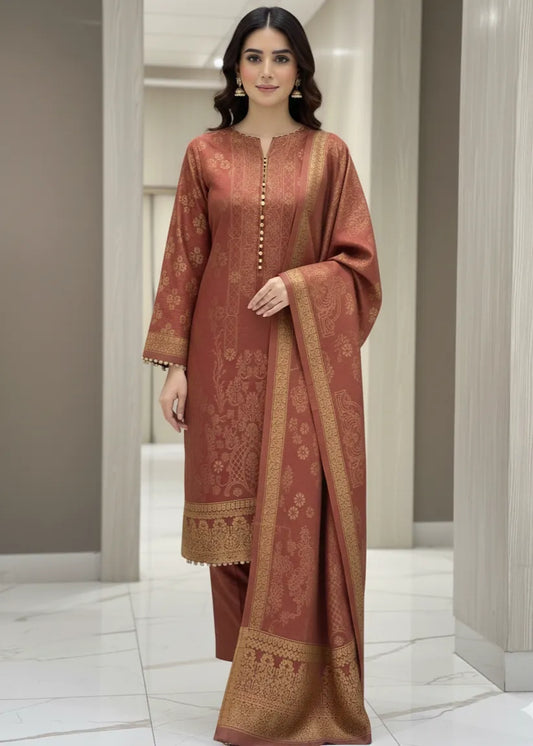 PERSIAN PALACHI WOOL WINTER 3PC SUIT WITH PALACHI SHWAL EFD-06