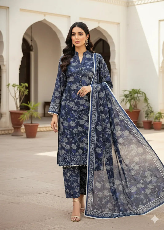 KHADDAR DIGITAL PRINTED SUIT 3 PIECE UNSTITCHED D15