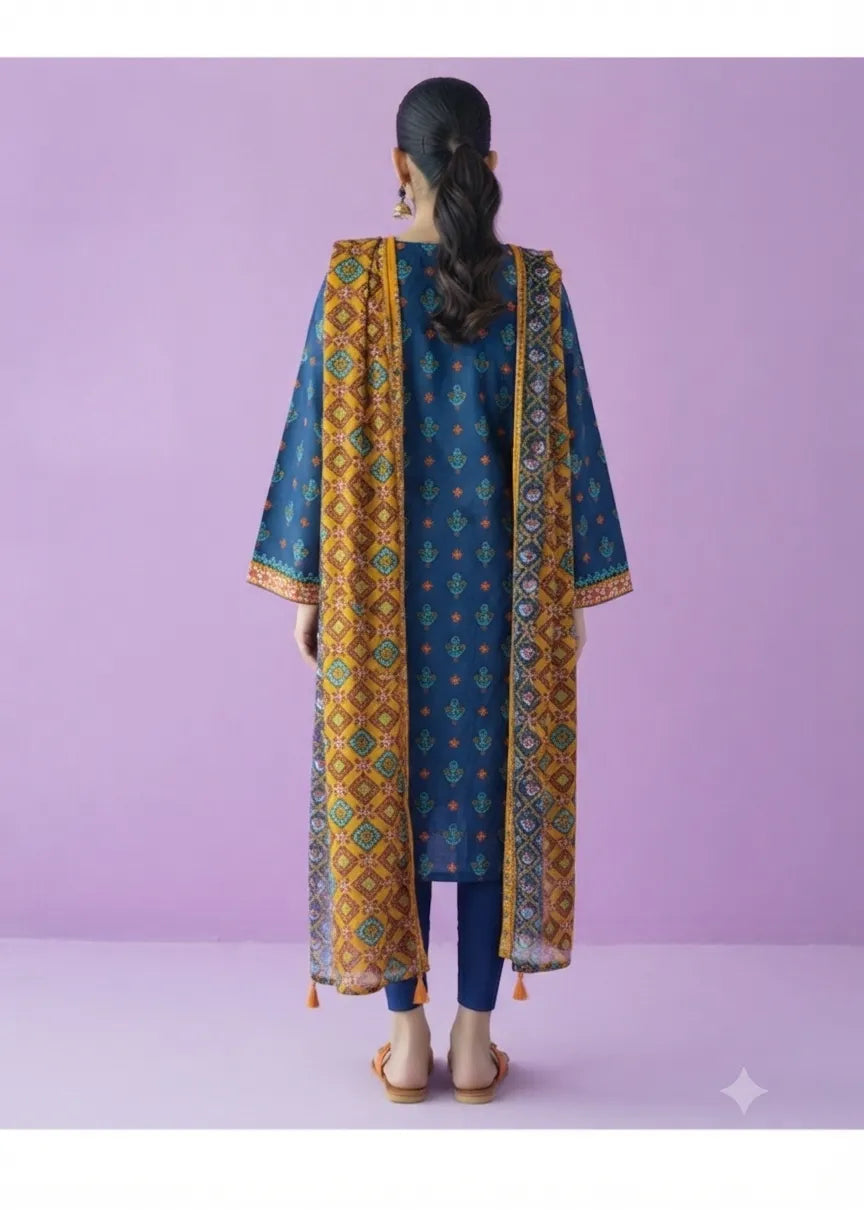 ORIENT BASIC LAWN COLLECTION 3 PIECE VOL 6 UNSTITCHED