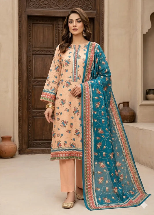 BIN SAEED PREMIUM LAWN 3 PCS D-02