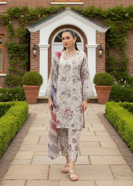 BAROQUE KHADDAR DIGITAL PRINTED SUIT 3 PIECE UNSTITCHED D9