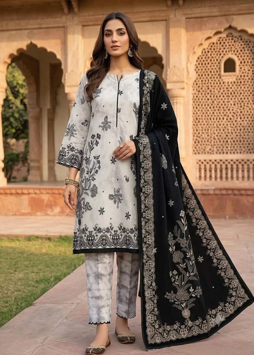 VISCOSE LINEN DIGITAL PRINTED SUIT 3 PIECE UNSTITCHED D-3