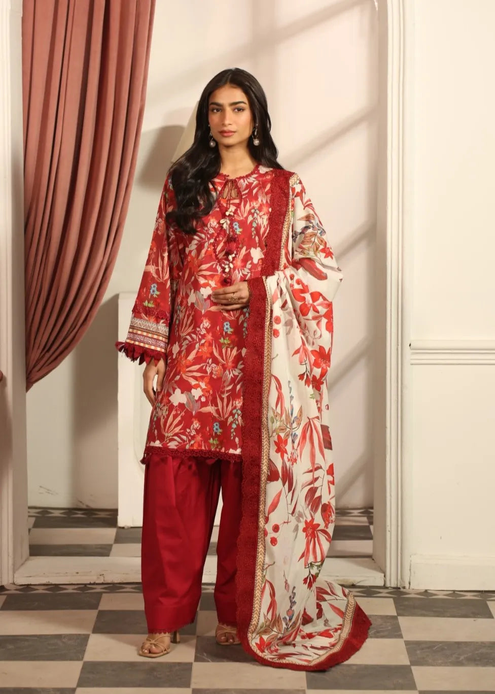 MAUSUMMERY DIGITAL PRINTED LAWN SUIT 3 PIECE VOLUME 2 AMBER | ✅ 100% Original