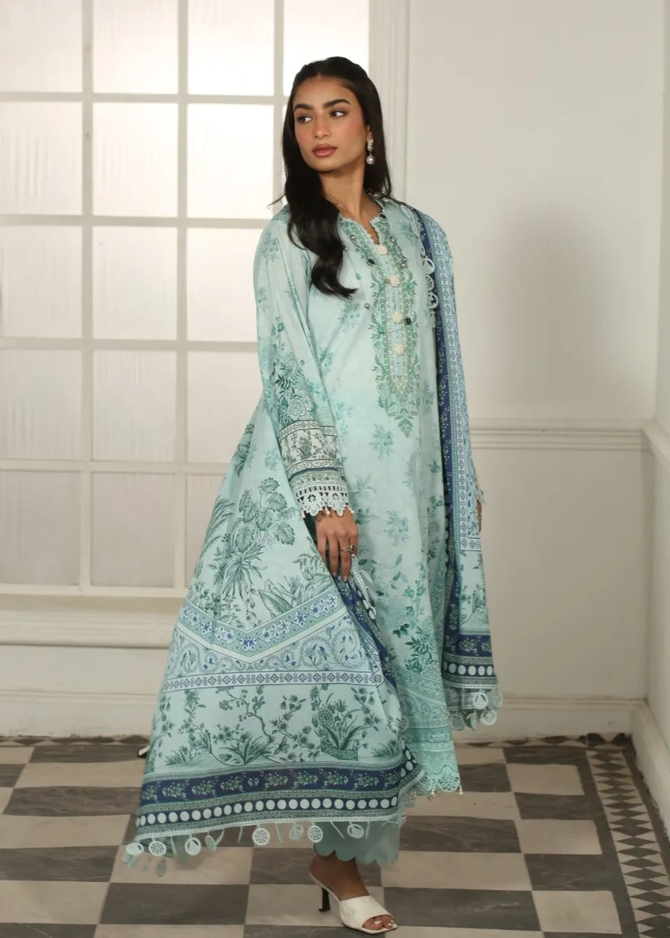 MAUSUMMERY DIGITAL PRINTED LAWN SUIT 3 PIECE VOLUME 2 MARINE | ✅ 100% Original