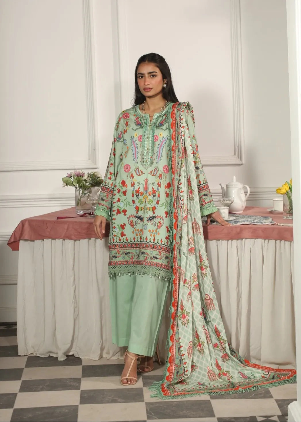 MAUSUMMERY DIGITAL PRINTED LAWN SUIT 3 PIECE VOLUME 2 JADE | ✅ 100% Original