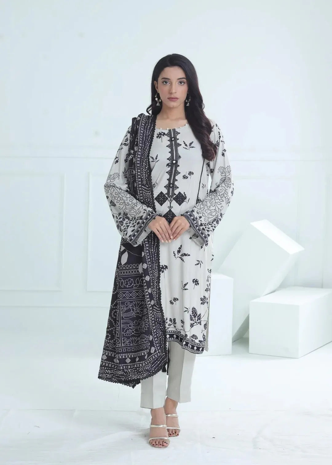 MARIA.B SILK PRINT OVAL