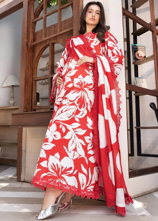 MARIA B M BASIC ELAHEH 3 PIECE LAWN UNSTITCHED MB-ELHV4-12 | ✅ 100% Original