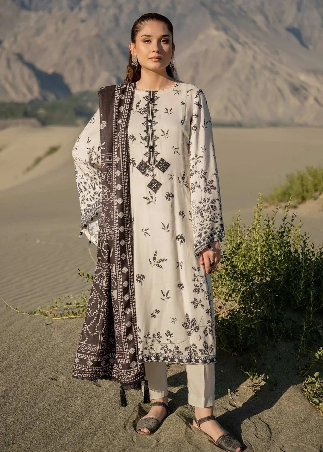 MARIA.B SILK PRINT OVAL