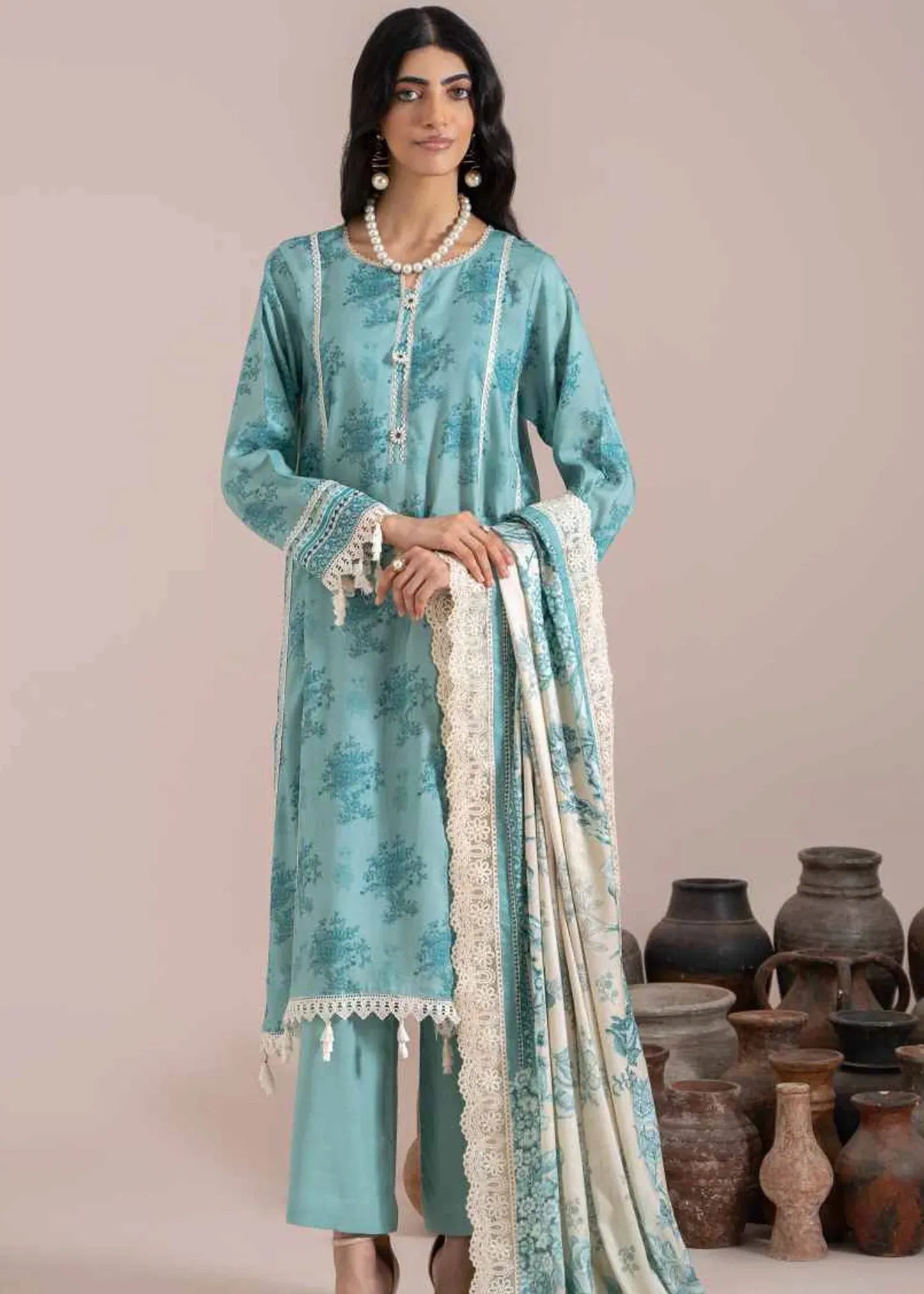 MAUSUMMERY LINEN DIGITAL PRINTED SUIT 3 PIECE UNSTITCHED BERYL