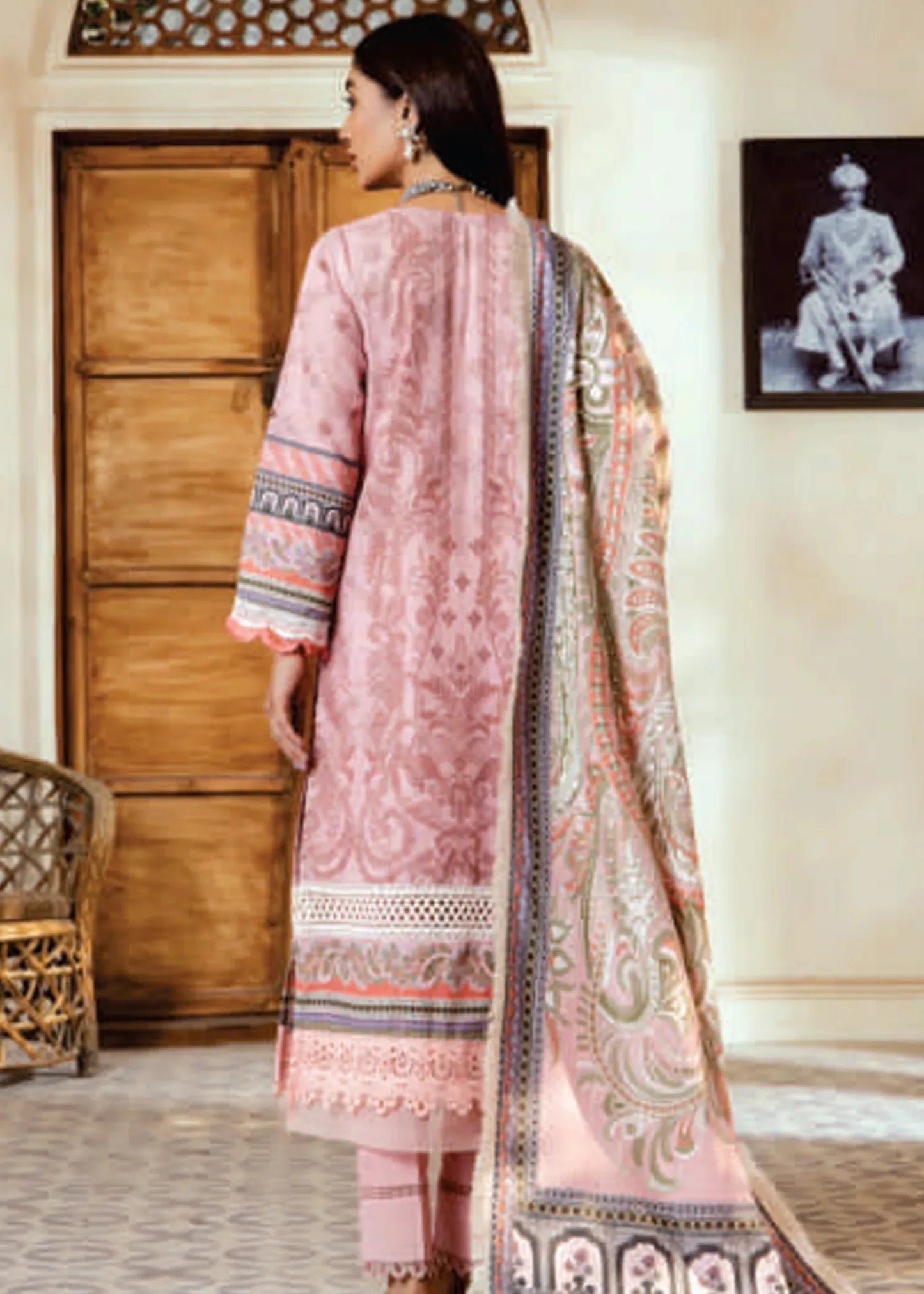 MAUSUMMERY LINEN DIGITAL PRINTED SUIT 3 PIECE UNSTITCHED CYCLAMEN