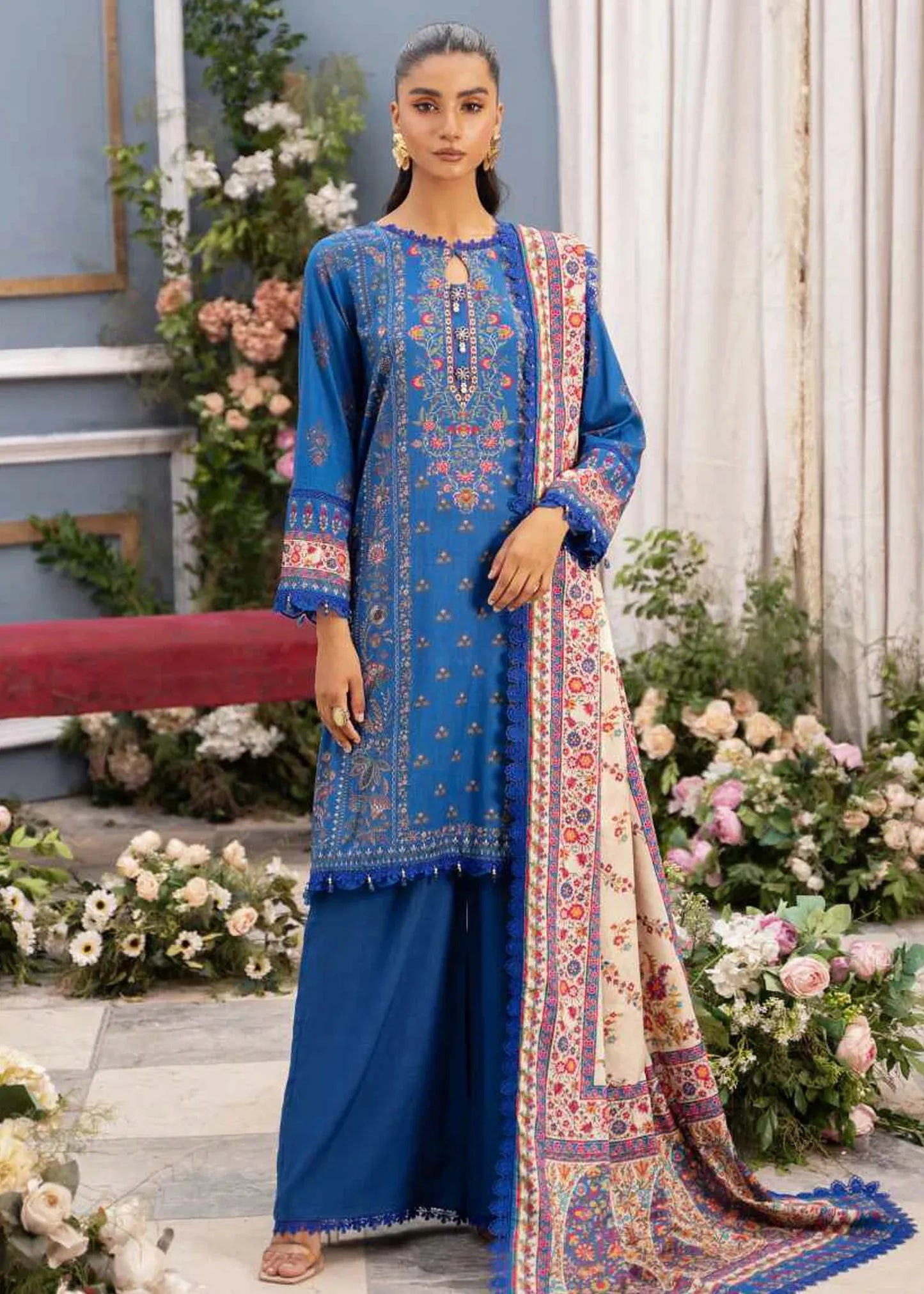 MAUSUMMERY LINEN DIGITAL PRINTED SUIT 3 PIECE UNSTITCHED FEROZEH