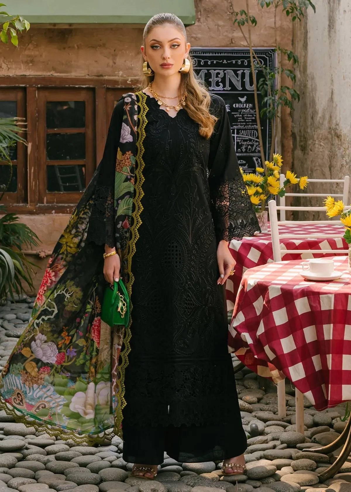 MAHRUKH BY MAHNUR SUMMER LUXURY LAWN COLLECTION VOL-II D-8 | ✅ 100% Original