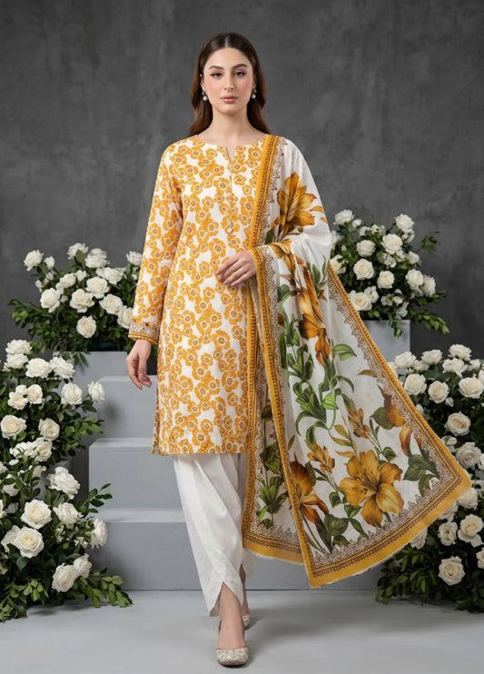 SALINA DOBBY BY REGALIA TEXTILES UNSTITCHED PRINTED LAWN 3 PIECE SUIT D-06