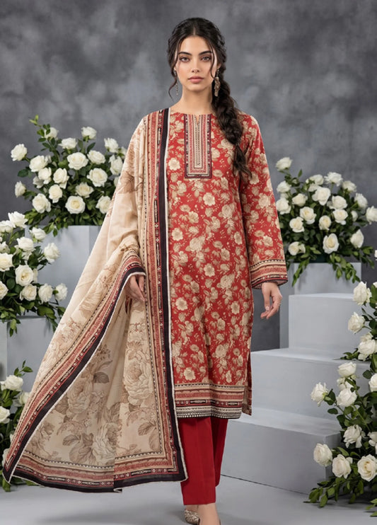 SALINA DOBBY BY REGALIA TEXTILES UNSTITCHED PRINTED LAWN 3 PIECE SUIT D-04