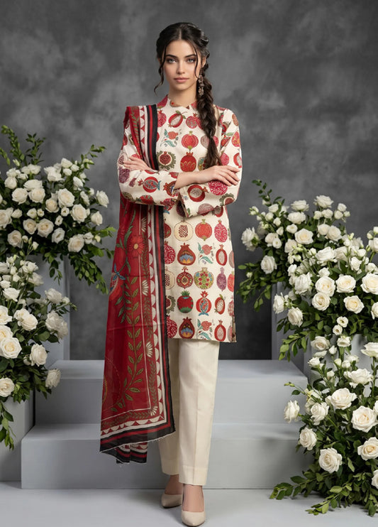 SALINA DOBBY BY REGALIA TEXTILES UNSTITCHED PRINTED LAWN 3 PIECE SUIT D-01