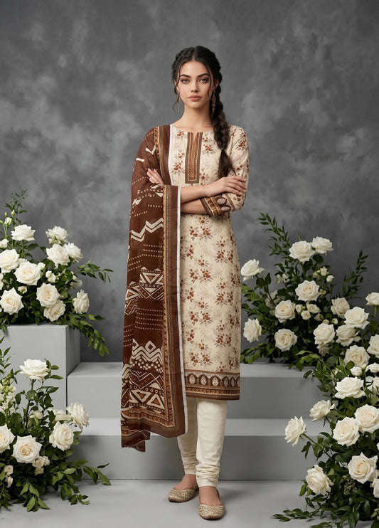 SALINA DOBBY BY REGALIA TEXTILES UNSTITCHED PRINTED LAWN 3 PIECE SUIT D-02