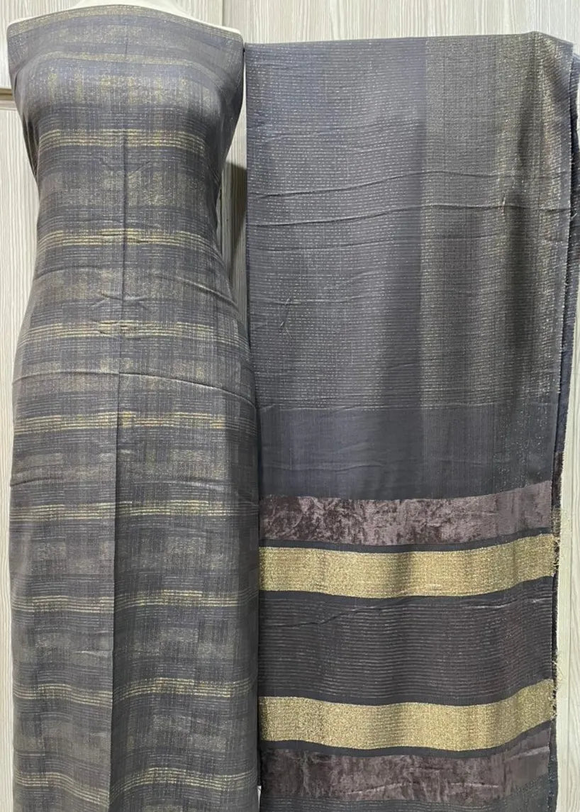 PERSIAN WOOL WINTER PRINTED 3PC SUIT (Gray)