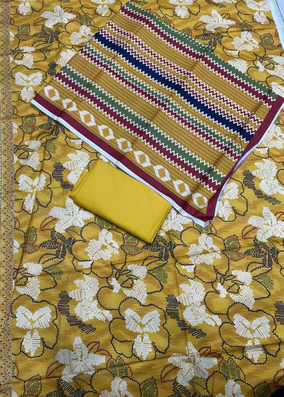 SAPPHIRE PRINTED LINEN 3PC D3