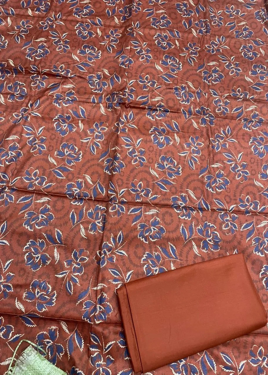 SAPPHIRE PRINTED LINEN 3PC D19