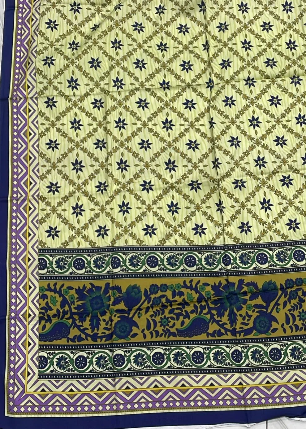 SAPPHIRE PRINTED LINEN 3PC D18