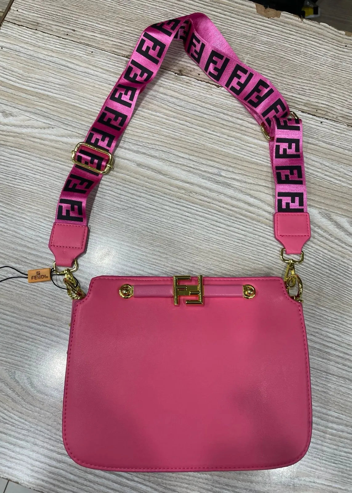 FENDI CROSSBODY SHOULDER BAG FOR WOMAN PINK COLOR