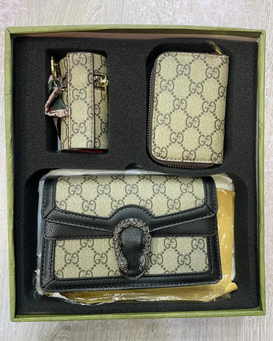 GUCCI SHOULDER BAG & HAND BAG GIFT PACK FOR WOMAN