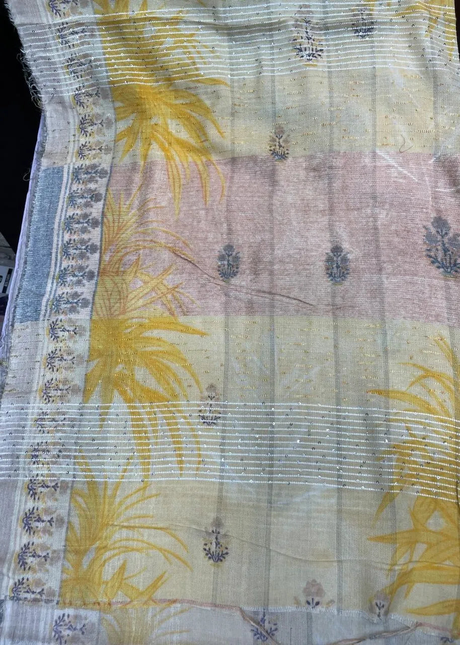 PERSIAN WOOL WINTER PRINTED 3PC SUIT (Peach Shawl)