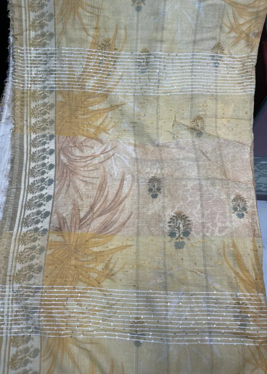 PERSIAN WOOL WINTER PRINTED 3PC SUIT (Yellow Shawl)