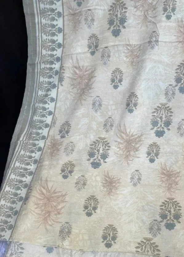 PERSIAN WOOL WINTER PRINTED 3PC SUIT (Yellow Shawl)