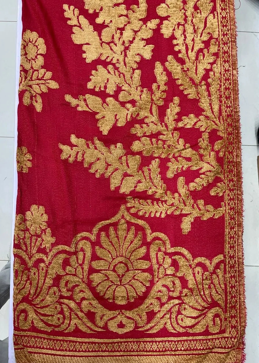 PERSIAN WOOL 3PC WINTER SUIT WITH PALACHI SHWAL (RED) PWF-01