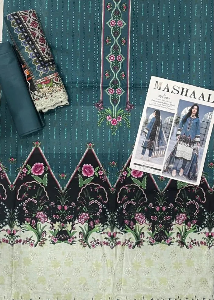MASHAAL BY RIAZ ARTS LAWN D-06 | ✅ 100% Original