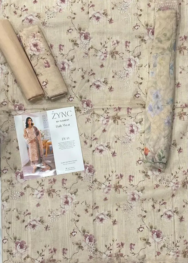 ZYNC BY FLORENT DAILY WEAR LAWN SUIT 3PC ZY-11 | ✅ 100% Original