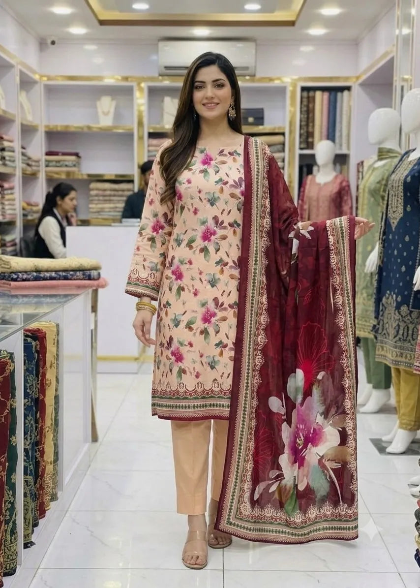 BIN SAEED PREMIUM LAWN 3 PCS D-10